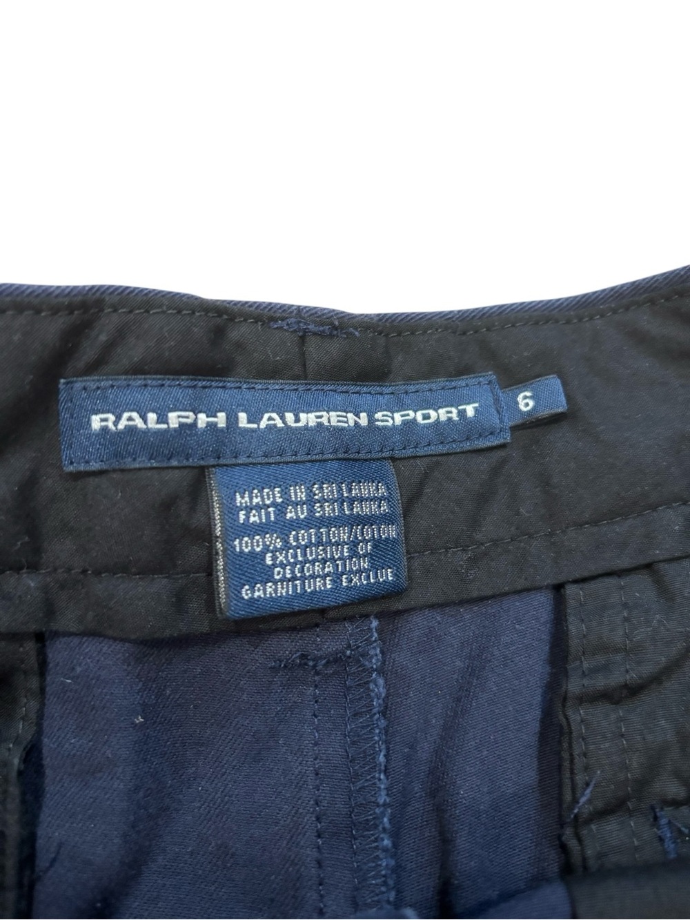 Polo Ralph Lauren Sports Chino Shorts Womens Size 6 Classic Fit 11’’ Navy Blue - Picture 4 of 6